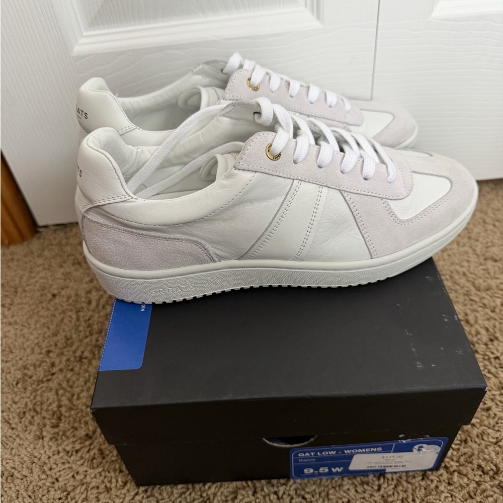 Greats Gat Low Blanco White and Light Gray Sneakers - Picture 2 of 6